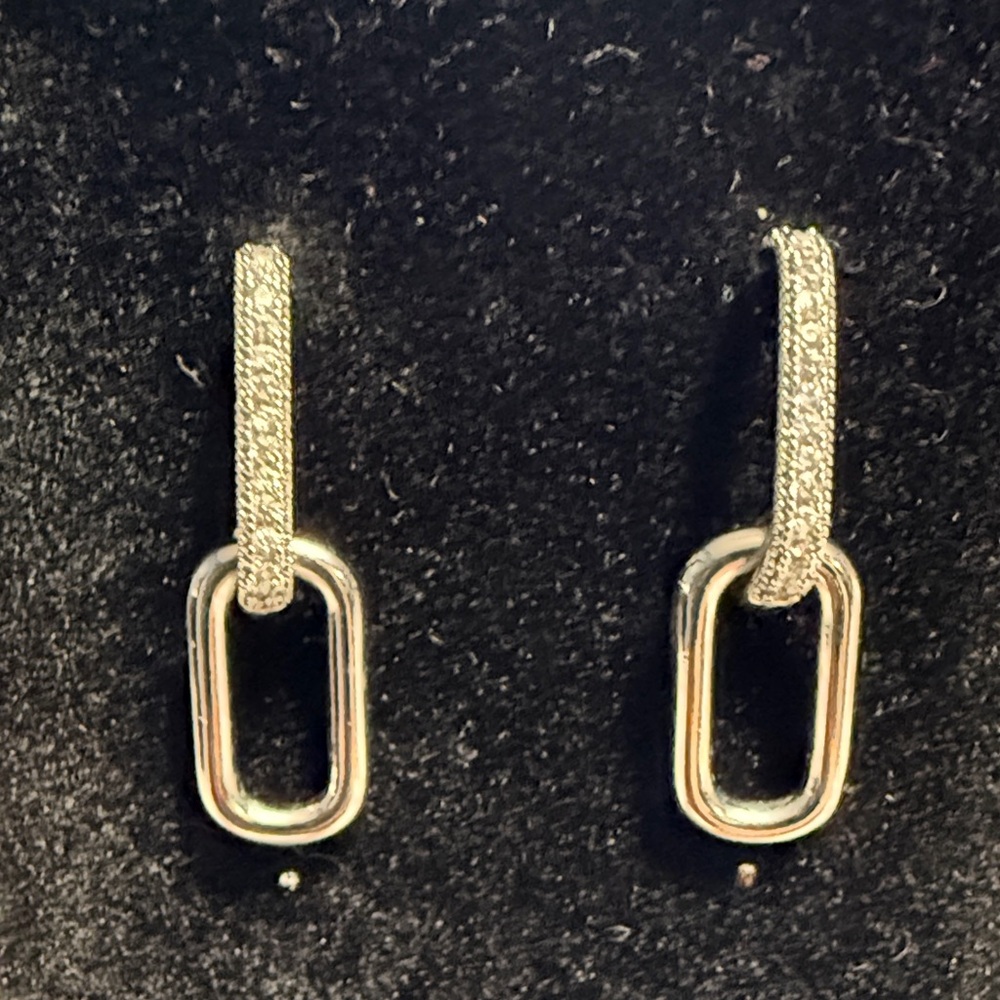 Pretty Bird White Gold Plated Earrings